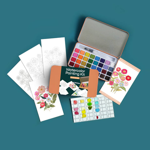Cate Paper Co. Watercolor Kit Zinnia Garden