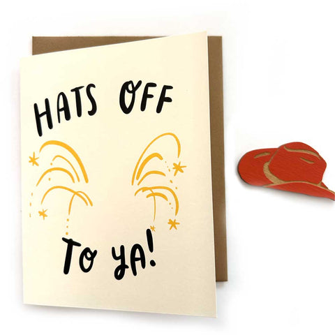 Snowmade Cards w/Magnet Hats Off Cowboy