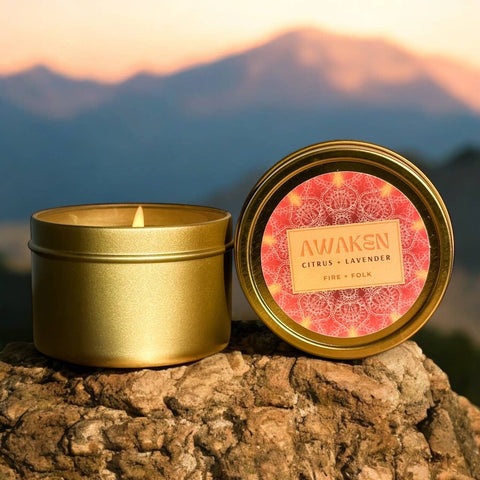 Fire + Folk 4oz Meditation Candle Awaken