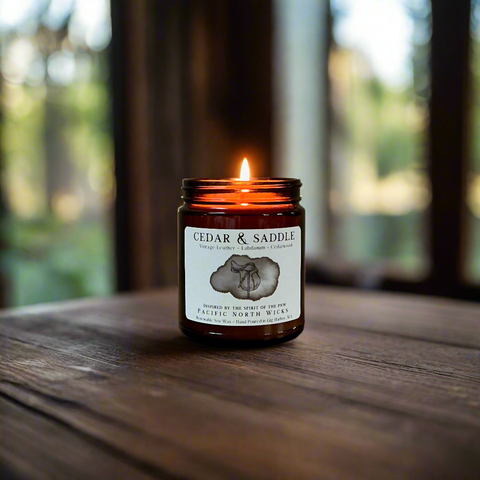 Pacific North Wicks Cedar & Saddle Candle