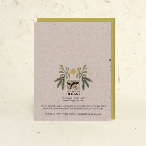 Little Gold Fox Designs Holiday Card Sleeping Fox