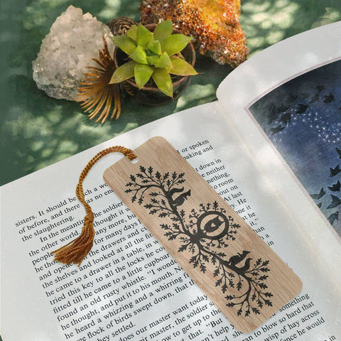 Little Gold Fox Designs Bookmark with Tassel Owl Hollow
