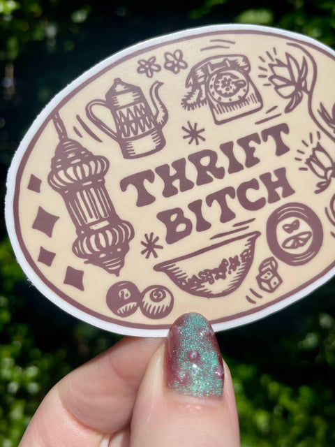 Augury Press Sticker Thrift Bitch