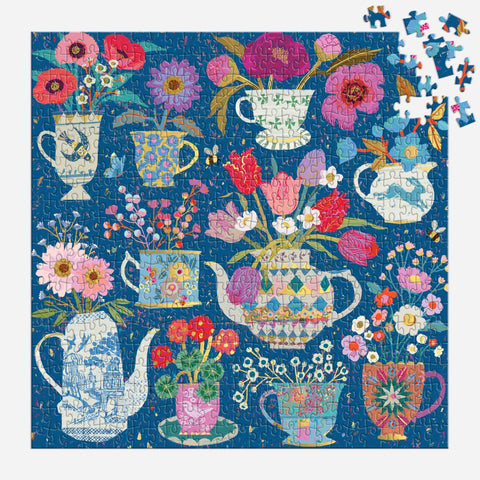 Victoria Ball Potted Teacups 500 Piece Foil Puzzle