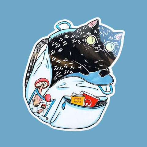 Paper Puffin Sticker Forager Cat