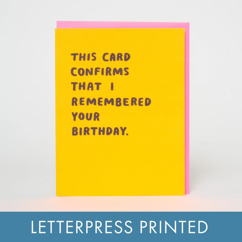 Egg Press Card Confirmed Birthday