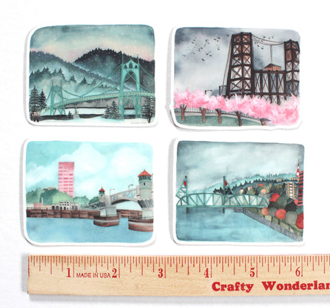 michele maule Portland Bridge Sticker Set
