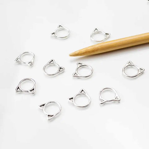 TSS Silver Cat Stitch Marker