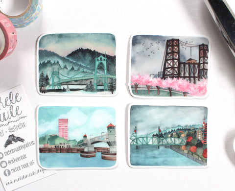 michele maule Portland Bridge Sticker Set