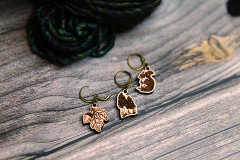 Sunrise Grove Stitch Markers Autumn Forest