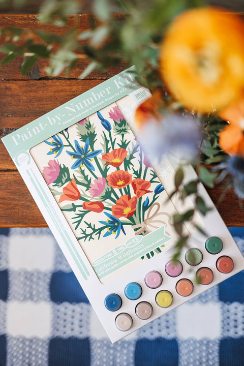 Elle Crée California Wildflowers Paint-by-Number Kit