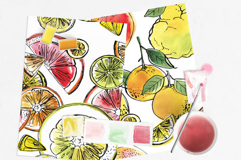 Cate Paper Co. Watercolor Kit Citrus Fruits