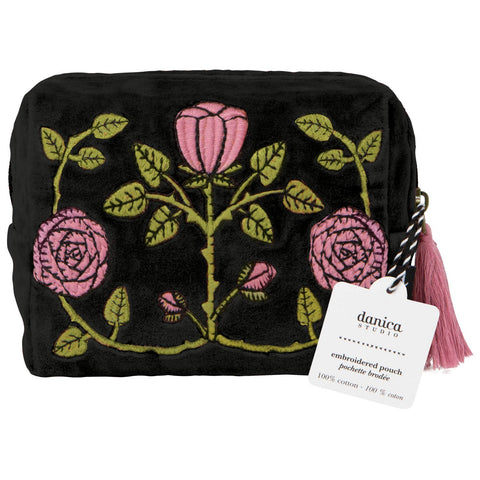 Danica Studio  Embroidered Pouch Rose Briar