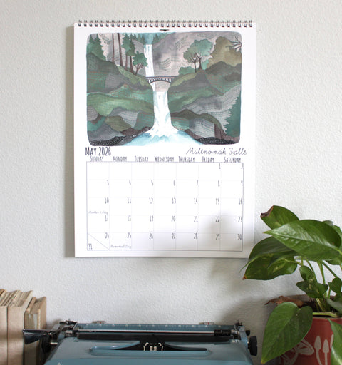 michele maule 2026 Illustrated Oregon Wall Calendar