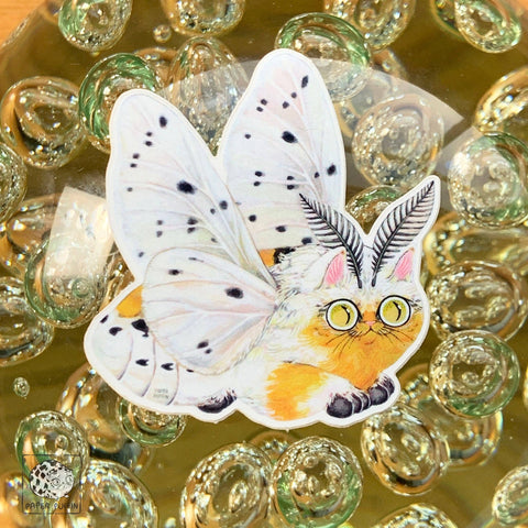 Paper Puffin Sticker Moth Cat Sticker "Sunny Smile"