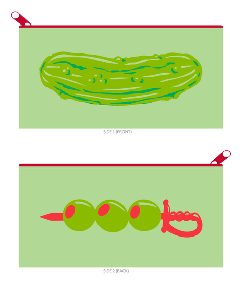 Pier Six Press Travel Pouch Pickle/Olive