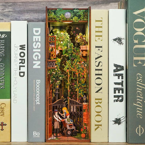 Hands Craft DIY Miniature House Book Nook Kit: Secret Garden