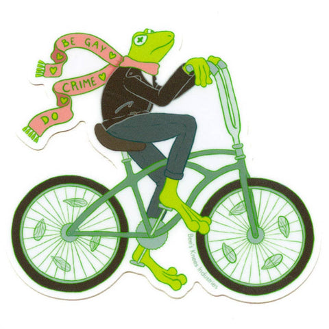 Bee's Knees Sticker Be Gay Do Crime Frog