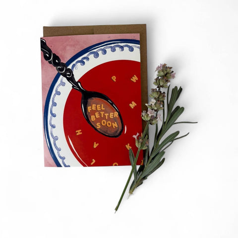 Wild Optimist Greeting Card Feel Better Soup