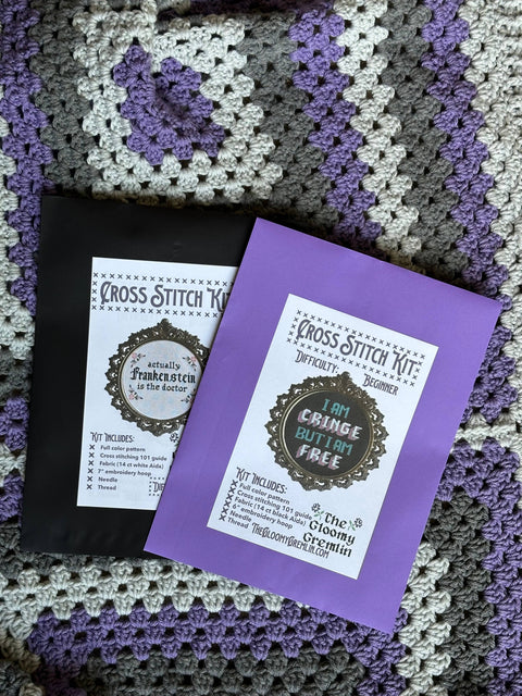 The Gloomy Gremlin Cross Stitch Kit Cringe But Free