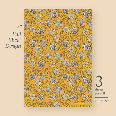 Amicreative Wrapping Paper Rolls Ochre Garden