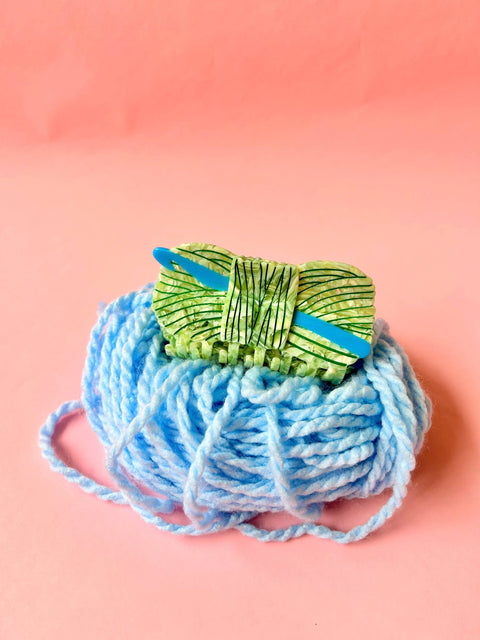 The Peach Fuzz Claw Clip Crochet Yarn