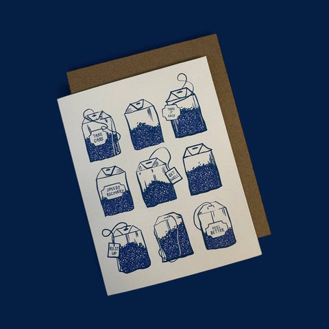 Wild Optimist Greeting Card Take Care Teabag