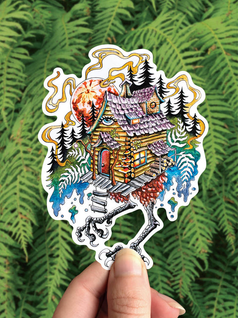Crafted from Scratch Vinyl Sticker Baba Yaga Forest