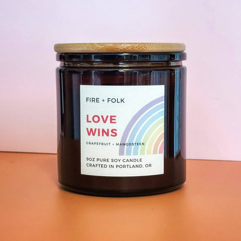 Fire + Folk - Love Wins LGBTQ+ Pride Candle