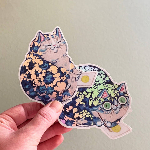 Paper Puffin Sticker Magic Moody Cat