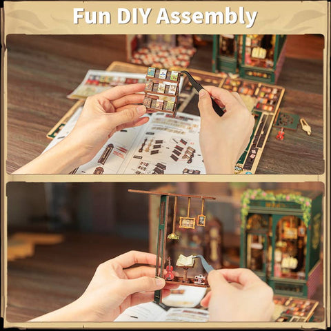 Hands Craft DIY Book Nook Kit: Owl Bookstore