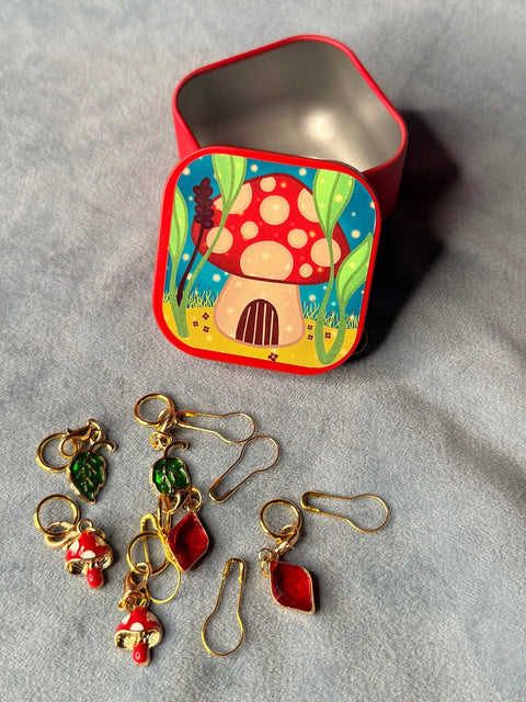 Lemonwood Stitch Markers Glowshroom Grotto