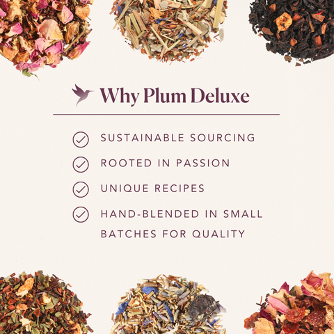 Plum Deluxe Chocolate Mint Flavored Oolong Loose Leaf Tea 1oz