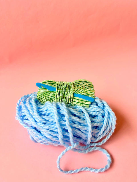 The Peach Fuzz Claw Clip Crochet Yarn