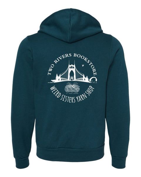 Two Rivers & Weird Sisters Unisex Zip Hoodie Atlantic (Pre-Order)