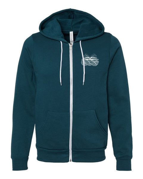 Two Rivers & Weird Sisters Unisex Zip Hoodie Atlantic (Pre-Order)