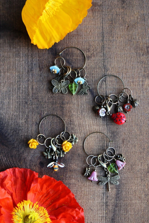 NNK Stitch Markers Garden Visitors