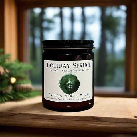 Pacific North Wicks Holiday Spruce Candle