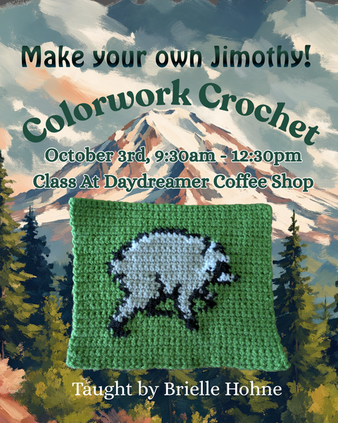 Make Your Own Jimothy! Colorwork Crochet Class (Oct 3)