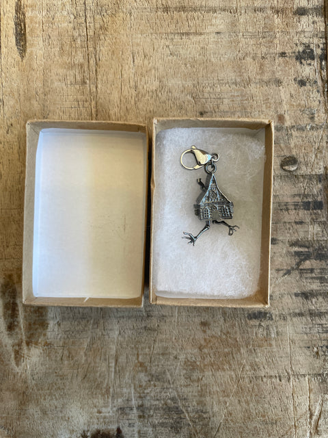 Sterling Silver Baba Yaga Charm Stitch Marker