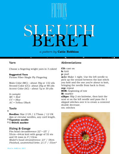 Sleuth Beret Knit Along Kit (Pre-Order)