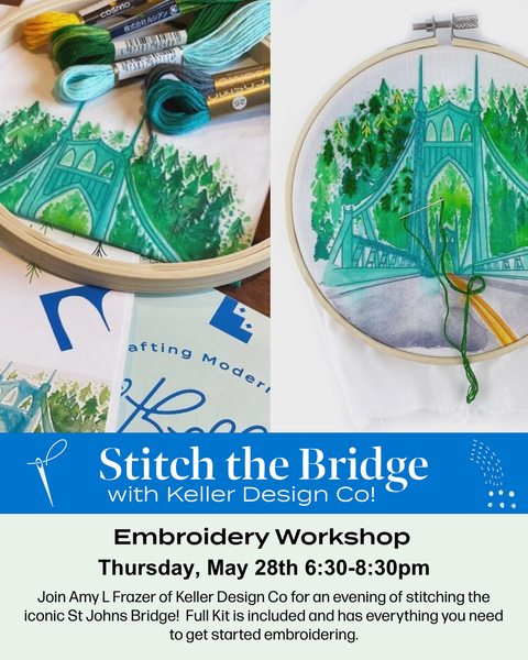 SOLD OUT Stitch the Bridge Embroidery Workshop (May 28th)