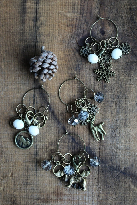 NNK Stitch Markers Winter Forest