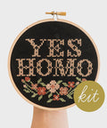 Junebug & Darlin Cross Stitch Kit Yes Homo