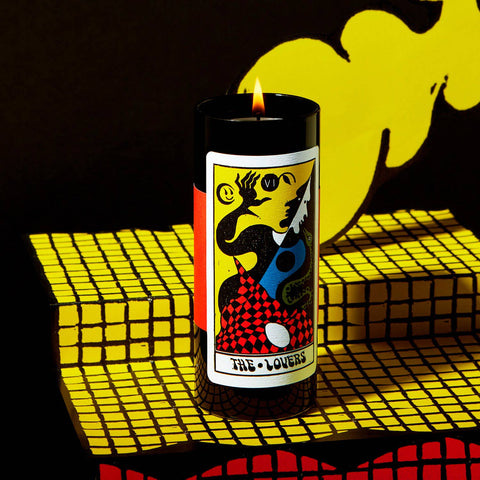 54 Celsius Candle Tarot Lovers, Orange & Moss