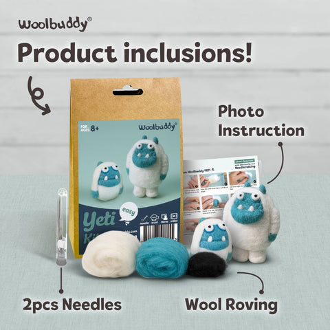 Woolbuddy - Beginner Yeti Needle Felting Kit – DIY Craft Gift