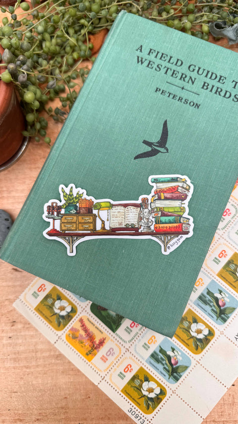 Lizzy Gass Sticker Mini Librarian's Shelf