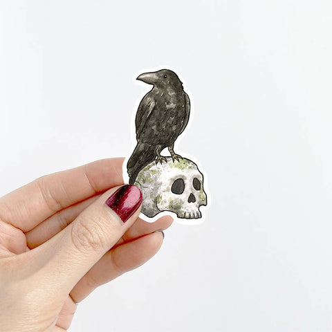 Motif's Art Studio Sticker Raven with Skull