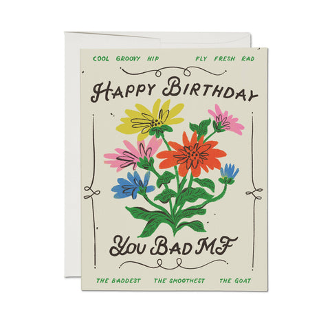 Red Cap Card The Baddest Birthday