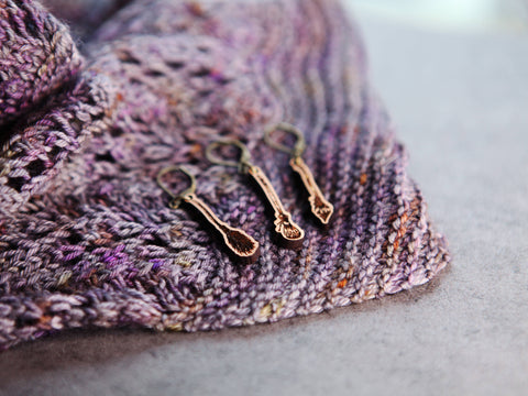 Sunrise Grove Knitting Progress Keepers & Stitch Markers Broom Shape
